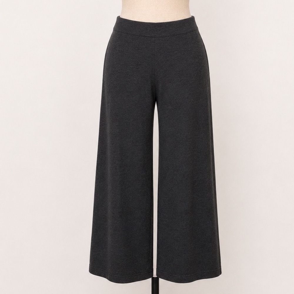 Pure Jill Womens XL Charcoal Gray Pima Cotton Modal Wide Leg Pants 020401